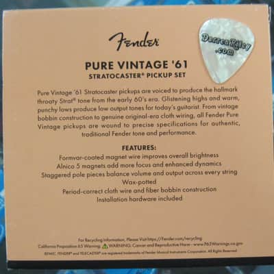 Fender American Vintage II 61 Stratocaster Pickups Set USA 0992389000 image 2