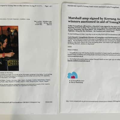 SIGNED MARSHALL JVM210C 100W 2x12 VALVE COMBO – KERRANG! AWARDS SIGNED AMP – FOOTSWITCH, COVER & HISTORY image 23
