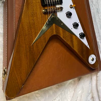 NEW! Gibson Custom 1958 Mahogany Flying V Reissue Electric Guitar - Antique Natural, VOS - WOW - Authorized Dealer - 7.75lbs! - G07550 image 5