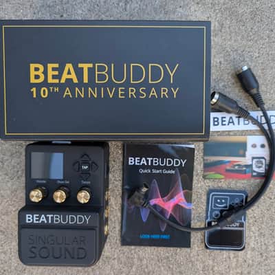 Singular Sound BeatBuddy Drum Machine Pedal 10th Anniversary Edition 2025 - Black image 1
