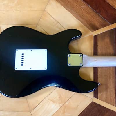 100% Original Vintage Spectrum Stratocaster Style Black Electric Guitar image 11