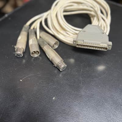 Unknown DB37 to XLR Tascam? Male & Female In / Out Rare Cable Snake Connector 1970's 1980's - Grey & White image 4