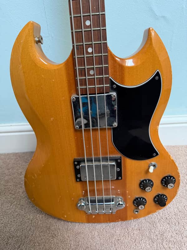 Vintage Japanese Matsumoku Eros - SG / EB-3 style bass c.1976  - Natural image 1