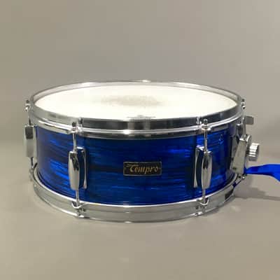 1960s Vintage 14” Snare Drum Tempro MIJ Japan Blue Oyster Pearl Custom Restored Super Rare Made in Japan image 14