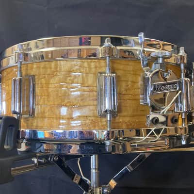 Rogers - 1970s Paul “Jamo” Jamieson's 5x14" Wood Dyna-Sonic Snare Drum - Natural Refinish image 7