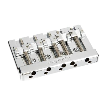 Fender HiMass 5-String Bass Narrow Bridge Assembly With Brass Saddles, Chrome 099-4410-000 image 2