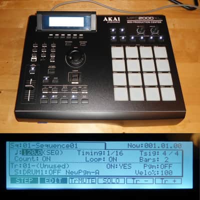 Custom Akai MPC 2000XL Black w/White LEDs & Clear PADs 1GB SCSI SD drive Max RAM