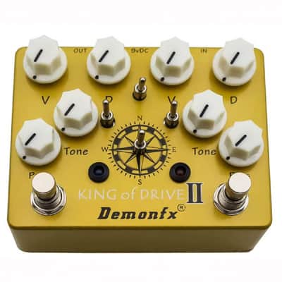 Demonfx KING of DRIVE II V4 Overdrive + Distortion PRO Dual Guitar FX Pedal US SHIP image 3
