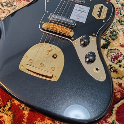 *NEW IN BOX* 2026 Fender Japan Limited Edition Traditional Collection, 60's Jaguar Black Pearl Gold with Matching Headstock, MIJ JD26 image 8
