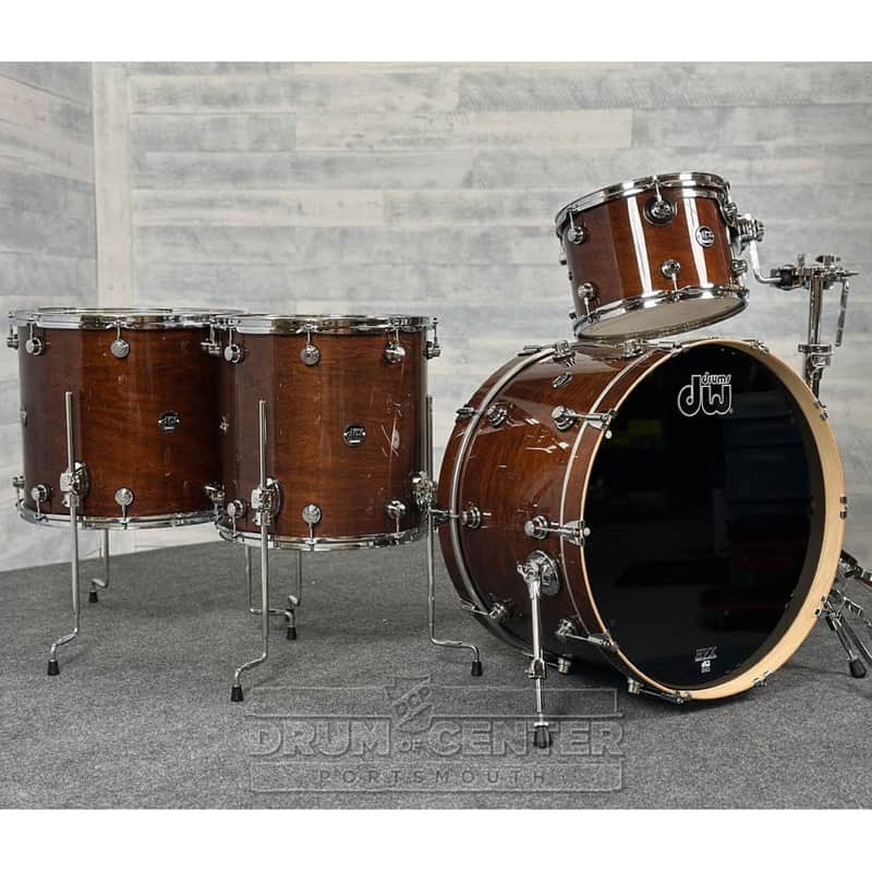 DW Performance 4pc Drum Set w/24"BD Walnut Lacquer - DCP Exclusive! image 1