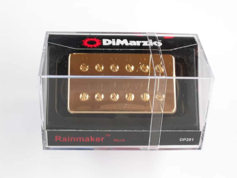 DiMarzio Regular Spaced Rainmaker Neck Humbucker W/Gold Cover DP 281 image 1