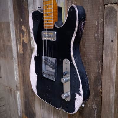 Keith Holland Custom T-ANS #1335 2025 - Black Nitro over Pink with Laser-Etched Paisley with Hard Case image 4