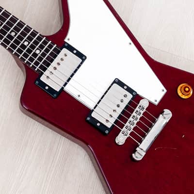 1998 Gibson Explorer '76 Vintage Reissue Clapton Cut Mod Wine Red w/ Case image 7