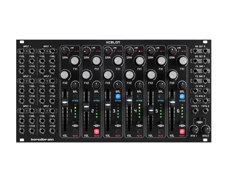Boredbrain Music Xcelon Tru Stereo Voltage Controlled Mixer image 1