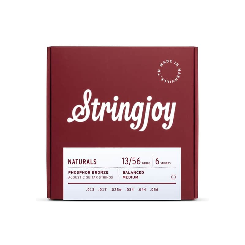 NEW Stringjoy Naturals Phosphor Bronze Acoustic Strings - Medium Gauge - .013 - .056 image 1