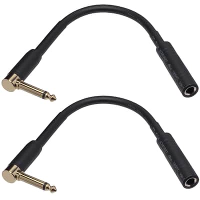 Low-Noise Right Angle 1/4 TS Male to Female Guitar Extension Cable, 2 Pack image 8