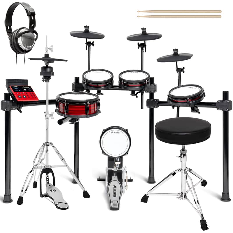 Alesis Nitro Ultimate 9-Piece Electronic Drum Kit DRUM ESSENTIALS BUNDLE image 1