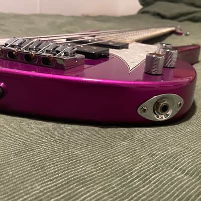 Musicvox Space Cadet MI6 Bass Guitar 2016 ish - Purple Glitter image 4