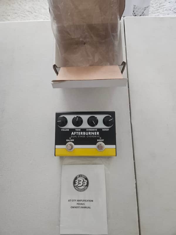 Jet city  after burner pedal in mint condition in the box with paperwork Dual  stage distortion pedal image 1