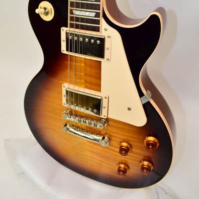 2019 Gibson Les Paul Traditional Electric Guitar, Tobacco Burst w/ Case image 4