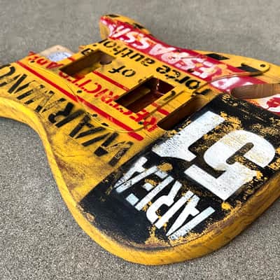Area 51 Stratocaster S Type Custom Relic Guitar Body Pickguard Alien Light Weight image 2