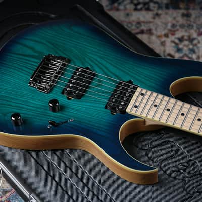 2023 Ibanez RG652AHMFX Prestige Nebula Green Burst image 9