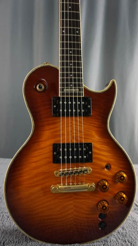 Aria Custom Shop PE-MID-I MIJ Flame Top MIDI Guitar w/ Original Case & Paperwork image 1