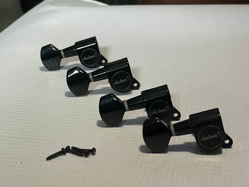2000's Jackson Dinky Guitar Black Reverse Jin Ho Korea Tuners Tuning Pegs In Line (Incomplete Set) image 1
