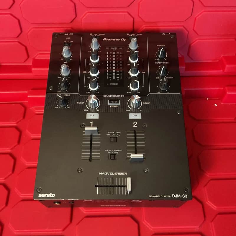 Pioneer DJ DJM-S3 2-Channel Mixer w/Magvel Fader, Serato, Sound Color FX - USB image 1