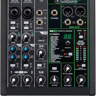 DSP PMX-802D-USB 8 Channel Professional Powered Mixer black | Reverb