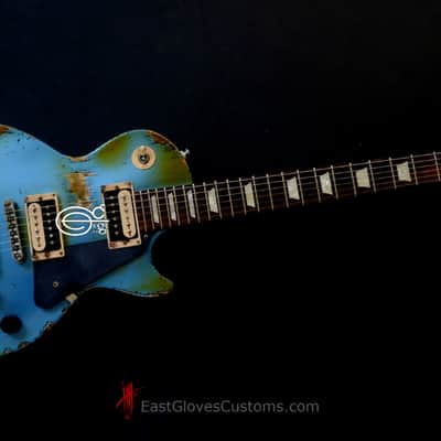 Gibson Les Paul Studio Deluxe II '60s Pelham Blue Aged Relic by East Gloves Customs (Limited Run) image 5