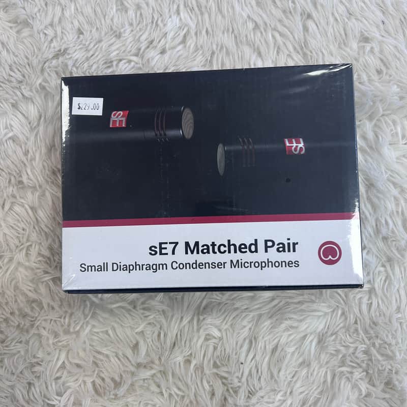sE Electronics sE7 Small Diaphragm Cardioid Condenser Microphone Matched Stereo Pair 2018 - Present - Black image 1