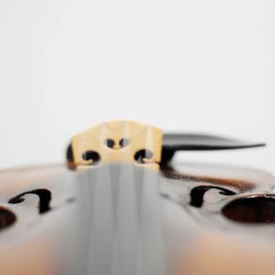 Faux Flamed Full Size Violin or fiddle c. 1900 reparied by Gosparlin of Glendale CA image 12