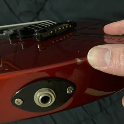 Left Handed Fernandes Vertigo Metallic Red Modded image 8