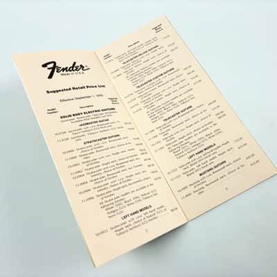 Fender Suggested Retail Price List – September 1, 1979 image 2