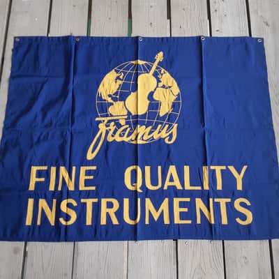 Vintage 1960's Framus "Fine Quality Instruments" Guitar Trade Show Banner! One of a Kind, Music Store Display Sign! image 1