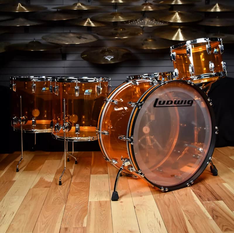 Ludwig Vistalite Reissue Zep Outfit 10x14 / 16x16 / 16x18 / 14x26" Drum Set image 2
