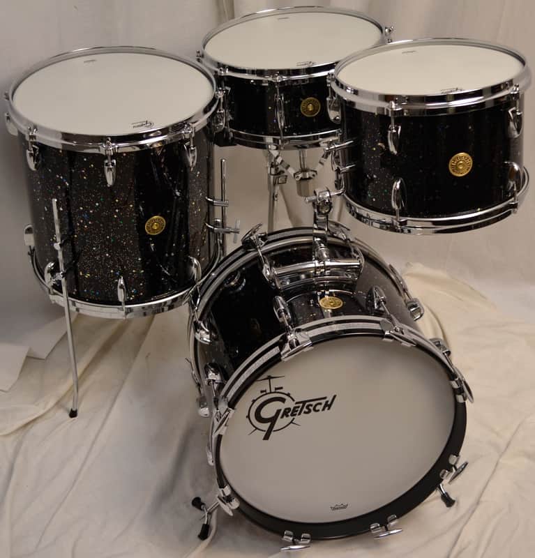 Gretsch USA Custom 12/14/16/5.5x14 micro bop drum set Mardi Gras image 1