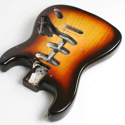 1979 Vintage Fender Stratocaster Ash Sunburst 3-Bolt BODY 1970s USA Strat image 5