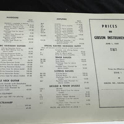 Gibson Late 40's Catalog Reprint 1992 L-5 7 50 J-45 LG-2 Southern Jumbo A-50 ES-300 150 125 Southerner image 9