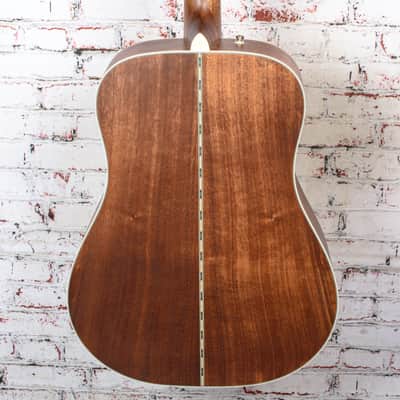 Fender - Paramount PD-220E Dreadnought Acoustic/Electric Solid Mahogany Aged Congac Burst w/ Hardshell Case - USED image 10