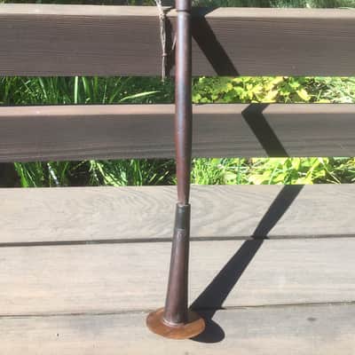 No Brand Sarune Bolon Folk Oboe / Shawm of the Toba Batak People of North Sumatra Indonesia 1990s - Natural Sumatran Hardwood, Ebony, Reed, Coconut and Water Buffalo Horn image 6
