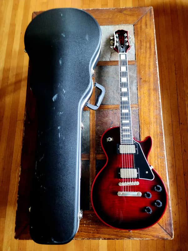 Epiphone Les Paul Custom Widow w/RoadRunner hsc - red burst image 1