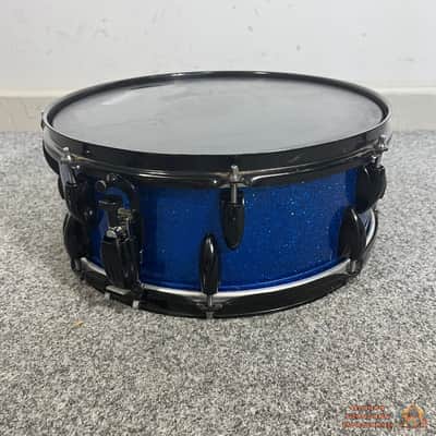 Dixon Predator 14x5,5 Birch/Mahagony Snare Drum - Blue Sparkle image 2