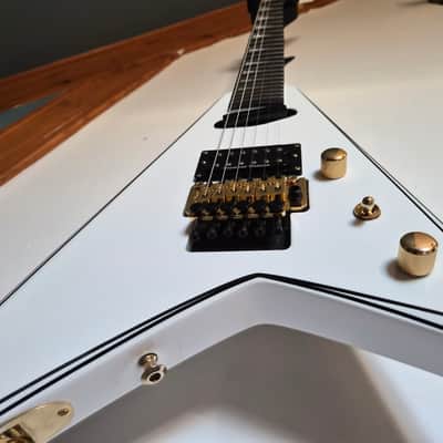 Jackson Concept Series Rhoads RR24 HS 2022 - White with Black Pinstripes image 4