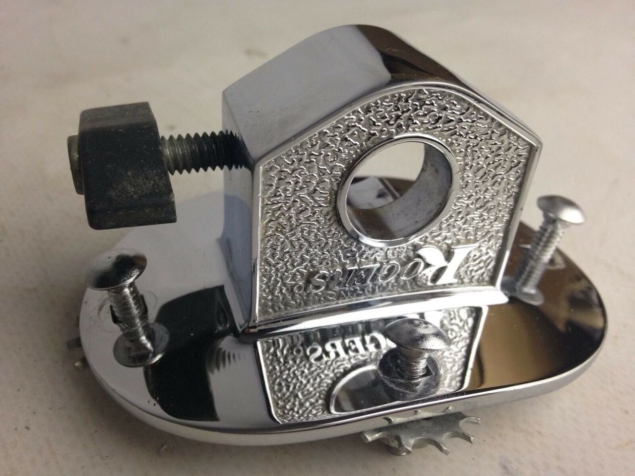 Rogers Memriloc Floor Tom Drum Leg Mount Chrome 70s Vintage XP8 Memri-Loc USA* — main photograph