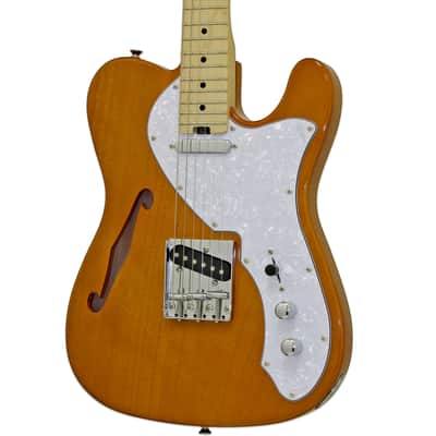 Aria Modern Classic Semi Hollow Tele Style Natural image 3