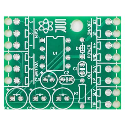 LM386 Audio Amplifier PCB - Guitar Synth Instrument Mini Amp PCB image 1