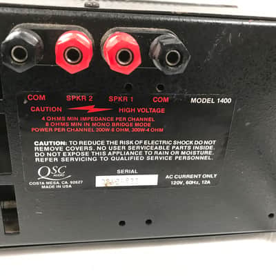 QSC 1400 400W Professional Stereo Power Amplifier image 6