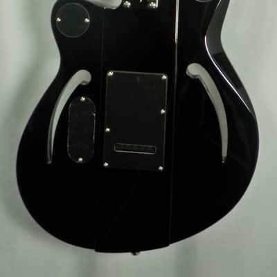Reverend AirSoinc W Midnight Black Semi Hollow Thru-Body F Holes w/ WIlkinson Trem image 8